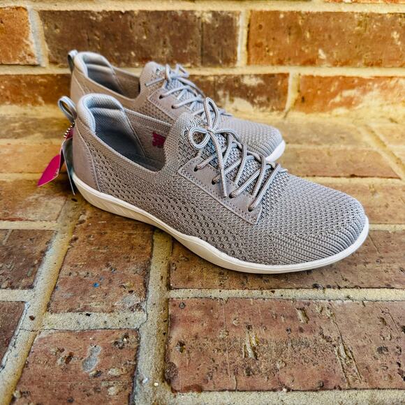 Stretch fit Shoes - Woman's Stretch Fit Grey Laced Shoes